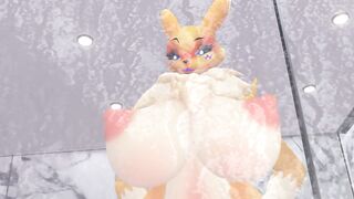 Renamon Anal Cumshot in the Shower - Pokemon 3D Hentai Animation