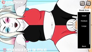 Hole House Game - Harley Quinn Bent over Doggystyle Dripping Creampie Orgasm