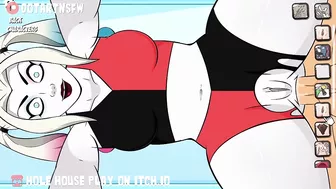 Hole House Game - Harley Quinn Bent over Doggystyle Dripping Creampie Orgasm