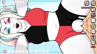 Hole House Game - Harley Quinn Bent over Doggystyle Dripping Creampie Orgasm