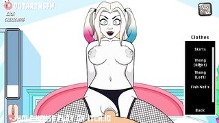 Harley Quinn Grinding Creampie In Fishnets - Hole House Game