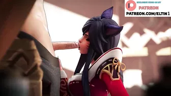 Hot Ahri Do Sweet Blowjob And Getting Cum In Mouth | Best LOL Hentai 4k 60fps