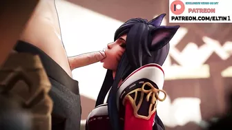 Hot Ahri Do Sweet Blowjob And Getting Cum In Mouth | Best LOL Hentai 4k 60fps