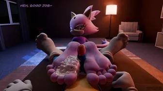 Blaze x Sonic Wet Footjob Cum on Feet Hentai Animation