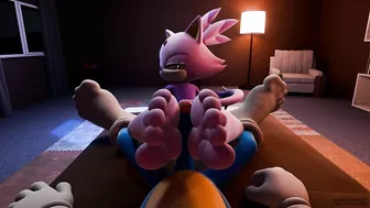 Blaze x Sonic Wet Footjob Cum on Feet Hentai Animation