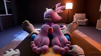 Blaze x Sonic Wet Footjob Cum on Feet Hentai Animation