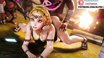 Zelda Hot Gangbang Fucked And Creampie | The Legend of Zelda Hentai 4k