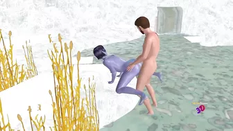 3D Animated Sex Videos - Elf and Man in Doggy Style, 69 Position, Blowjob, Pussy Licking