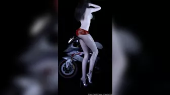 3D sexy slut naked boobs dance for you