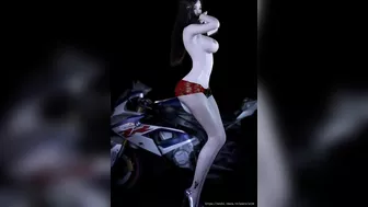 3D sexy slut naked boobs dance for you