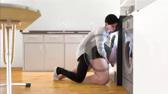 Apocalust (my Stepmom Trapped in the Washing Machine) Beautiful Big Ass, Hot MILF