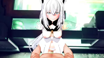 Shirakami fubuki Vtuber standing fuck