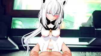 Shirakami fubuki Vtuber standing fuck