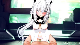 Shirakami fubuki Vtuber standing fuck