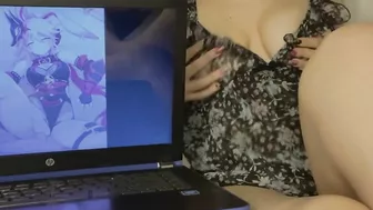 Touching myself while watching Hentai