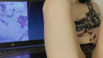 Touching myself while watching Hentai