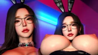 Cute bunny Korean cowgirl position!????????(K-POP IDOL)