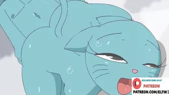 Gumball`s Mom Hard Fucking In Shower And Getting Creampie | Furry Hentai Animation World of Gumball