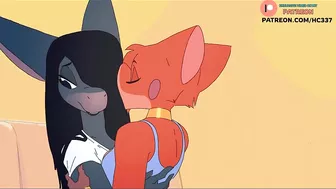 TWO CUTE FUTANARI FURRY GIRLS HENTAI STORY ANIMATION 4K 60FPS