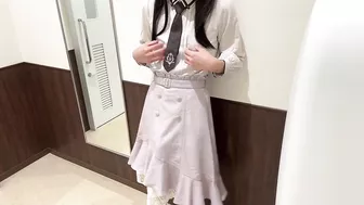 [Crossdressing] Japanese masturbation with a lot of ejaculation in a cute uniform ????