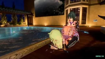 Futa fucks their friend beside the pool - VRchat