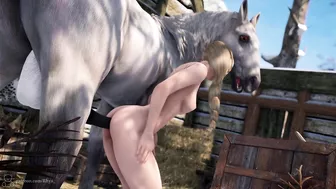 Slamming Huge Horse Dick fills Skyrim Dragonborn up