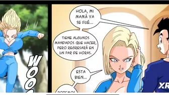 Android 18 es follada por Gohan ,monta su enorme polla y le acaba adentro