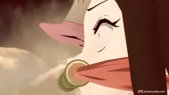 Demon Slayer hentai Nezuko anal creampied by Inosuke 3D animation