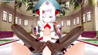 Genshin Impact Noelle Gives You A Footjob Hentai POV