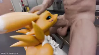 Hot furry digimon fucked hard