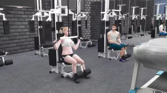 Gym slut get pounded: Sims 4