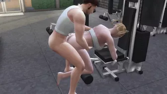 Gym slut get pounded: Sims 4