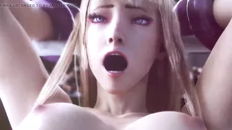 Busty Blonde Gets Fucked by Monster Cocks and Cums in Pussy