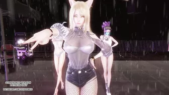 [MMD] MAMAMOO - ILLELLA Ahri Akali Seraphine Sexy Kpop Dance League of Legends Uncensored Hentai