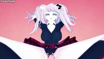 Danganronpa Junko Enoshima Gives You A Footjob Hentai POV