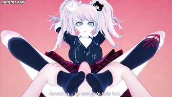 Danganronpa Junko Enoshima Gives You A Footjob Hentai POV