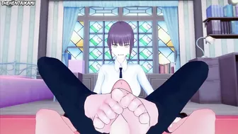 Chainsaw Man Makima Gives You A Footjob Hentai POV