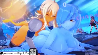 Hot Futanari Shark and Slime Girl Hentai Futa