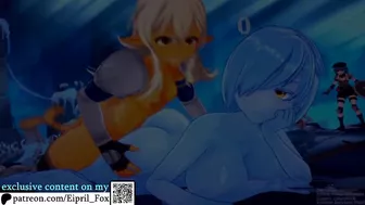 Hot Futanari Shark and Slime Girl Hentai Futa