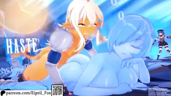 Hot Futanari Shark and Slime Girl Hentai Futa