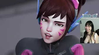 Nerf this! Overwatch DVA torments cock with her feet | Hentai