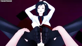 Ha Yuri Zahard from Tower of God Gives You A Footjob Hentai POV