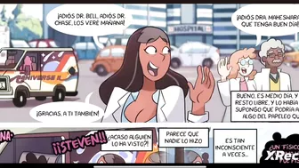 Adulto Steven tiene romance con su profesora y la folla con su enorme verga comic para adultos