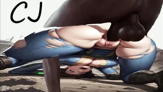 Vault girl from Fallout gets pounded by a Black guy