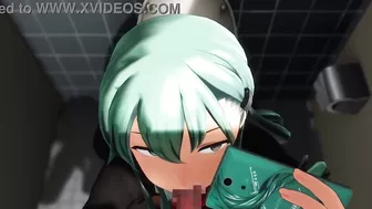 Mmd blowjob