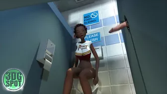 3DGSPOT- Teen Cheerleader Deepthroats And Rides A Random Big Cock In Glory Hole! Uncensored Sex!