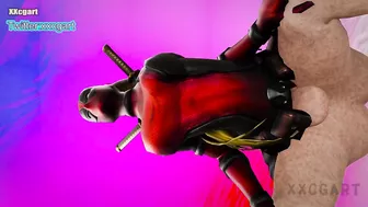 Lady DeadPool woman - Sexy Sex in the Rainbow Space