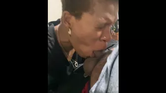 Mz K enjoying sum fat cock down her throat