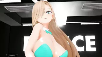 Ichinose Asuna Undress Dance Hentai Bunny Girl Playboy Big Boobs Blonde Got That Boon Song Mmd 3D