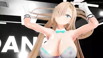 Ichinose Asuna Undress Dance Hentai Bunny Girl Playboy Big Boobs Blonde Got That Boon Song Mmd 3D